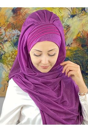 روسری صورتی شیفون BUTİKAMBAR - کد 653536856