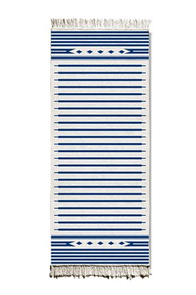 گلیم آبی پنبه ای The Mia - کد 85864402