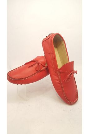 کفش لوفر قرمز مردانه چرم خالص Rivaldi - کد 85949796