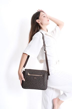 کیف پستچی قهوه ای زنانه چرم مصنوعی Just Polo - کد 47148690