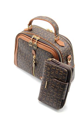 کیف دوشی قهوه ای زنانه چرم مصنوعی Just Polo - کد 114246217