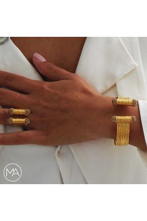 ست جواهر طلائی زنانه روکش طلا Ma Atölye - کد 769979683