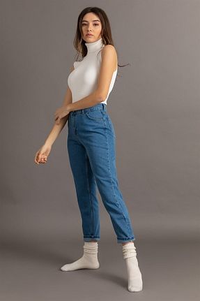 شلوار آبی زنانه جین LAMİRA - کد 652749120