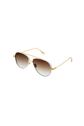 عینک آفتابی سفید زنانه UV400 Retro - کد 652787118