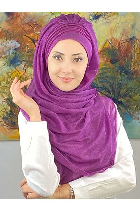 روسری صورتی شیفون BUTİKAMBAR - کد 653536856