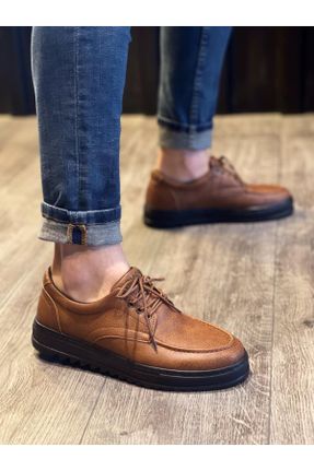 کفش کلاسیک قهوه ای مردانه چرم مصنوعی پاشنه کوتاه ( 4 - 1 cm ) پاشنه ضخیم کد 654574187