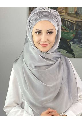 روسری سرمه ای شیفون BUTİKAMBAR - کد 653537336