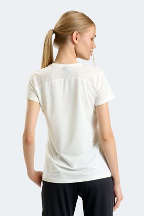 تی شرت نباتی زنانه رگولار یقه گرد تکی کد 653809820