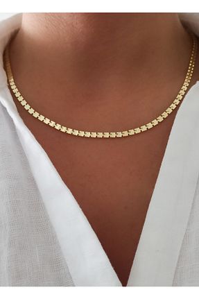 گردنبند جواهر طلائی زنانه روکش طلا DENİZDENAL - کد 653831317