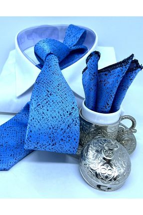 کراوات آبی مردانه بافتنی B