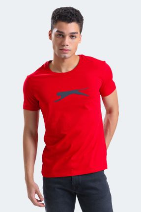 تی شرت قرمز مردانه یقه گرد رگولار تکی کد 653799901