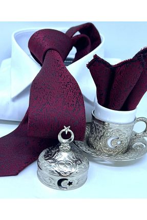 کراوات زرشکی مردانه بافتنی B