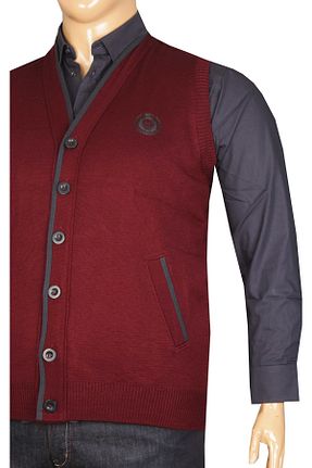 جلیقه سایز بزرگ زرشکی مردانه سایز بزرگ FaLa Jeans - کد 654516423