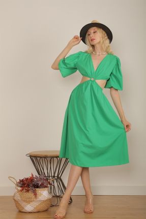 لباس سبز زنانه بافتنی کد 300234626