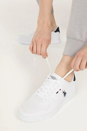 کفش اسنیکر سفید مردانه چرم مصنوعی U.S. Polo Assn. - کد 655339715