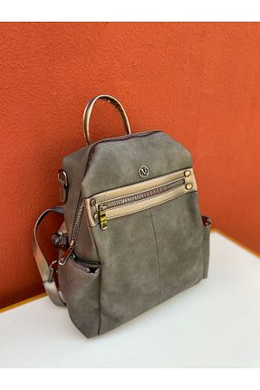 کوله پشتی طلائی زنانه سایز متوسط HNB ÇANTA - کد 655988656