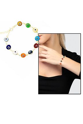 دستبند نقره طلائی زنانه 925 عیار Genel Markalar - کد 656149307