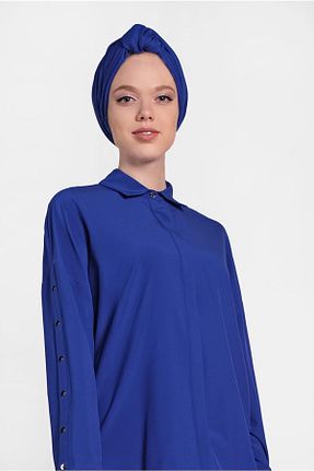 بلوز حجاب سرمه ای زنانه Straight TRENDTESETTÜR - کد 98308096