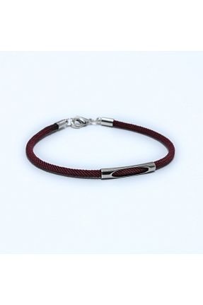 دستبند جواهر زرشکی مردانه فلزی 77 Tasarım - کد 656116415