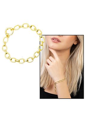 دستبند نقره طلائی زنانه 925 عیار EbruHome - کد 656156414