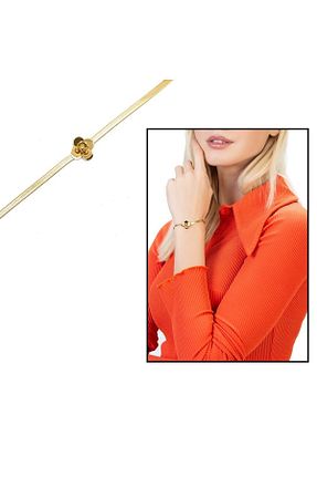 دستبند استیل (فولاد) طلائی زنانه استیل (فولاد) EbruHome - کد 656158113