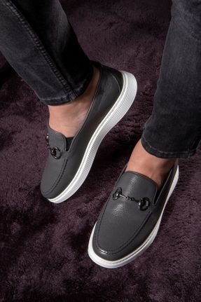 کفش کژوال طوسی مردانه چرم طبیعی پاشنه کوتاه ( 4 - 1 cm ) پاشنه ساده کد 100209220
