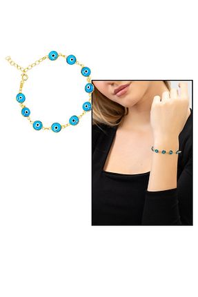 دستبند نقره طلائی زنانه 925 عیار EbruHome - کد 656158038