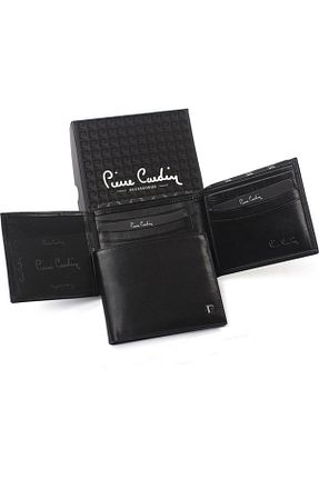 کیف پول مشکی مردانه چرم خالص Pierre Cardin - کد 88066923