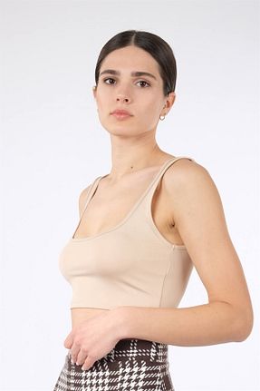 بلوز بژ زنانه ساده Miapiashop - کد 238985232
