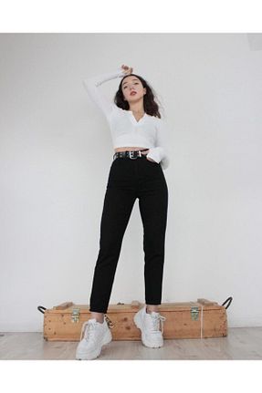 شلوار جین مشکی زنانه پاچه لوله تفنگی Trn JNS - کد 150493050