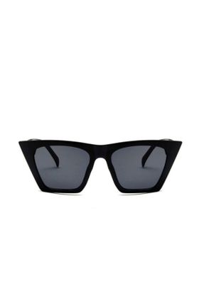 عینک آفتابی مشکی زنانه 57 UV400 پلاستیک گربه ای کد 48005140