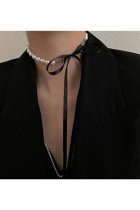 گردنبند مروارید بژ مروارید آب شیرین pop up store - کد 656757076