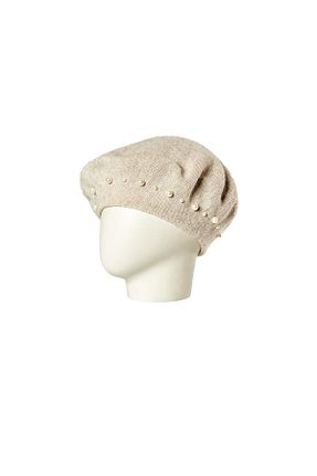 کلاه پشمی بژ زنانه پشمی Fonem - کد 86068265