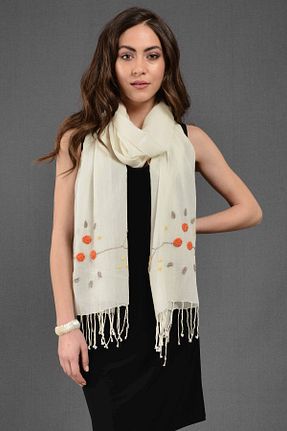 دستمال گردن نارنجی زنانه پنبه ای Dosimira - کد 86179938
