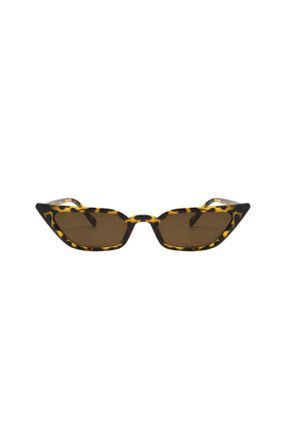 عینک آفتابی قهوه ای زنانه 56 UV400 پلاستیک هندسی کد 47981450