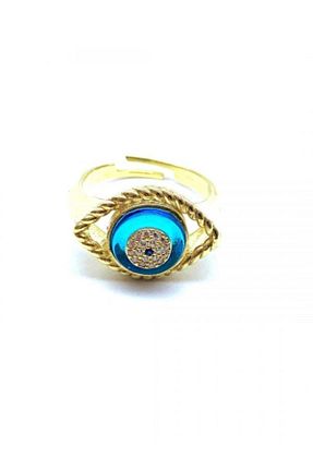 انگشتر نقره طلائی زنانه زیرکن Bysevisilver - کد 86250139