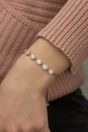 دستبند نقره صورتی زنانه 925 عیار NEREZE - کد 86650090