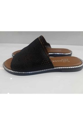 دمپائی مشکی زنانه چرم خالص RODEM - کد 86707577