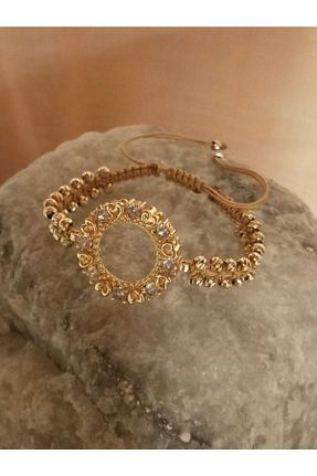 دستبند استیل (فولاد) طلائی زنانه روکش طلا GEZERGOLD TAKI - کد 87010401