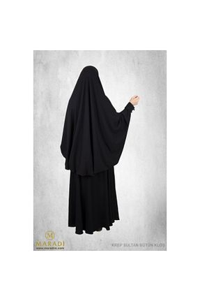 ست بالاتنه و پائین تنه حجاب مشکی زنانه Asimetrik Elimkon - کد 87331881