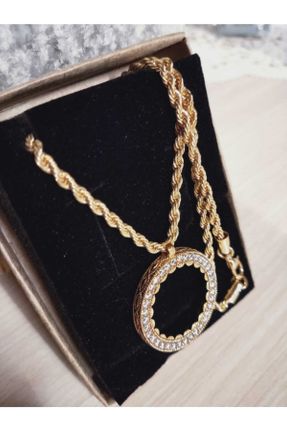 گردنبند جواهر طلائی زنانه روکش طلا کد 93310738