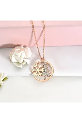 گردنبند نقره صورتی زنانه 925 عیار 925KOLYE - کد 447362611