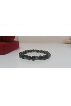 دستبند جواهر مشکی زنانه سنگ طبیعی کد 658230899