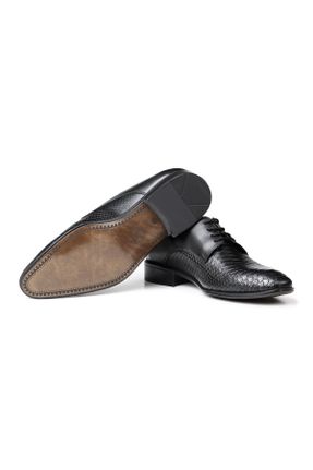 کفش کلاسیک مشکی مردانه چرم طبیعی پاشنه کوتاه ( 4 - 1 cm ) پاشنه ساده کد 137674034