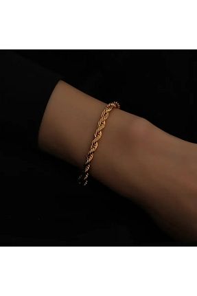دستبند استیل (فولاد) طلائی زنانه استیل (فولاد) SHINING STAR - کد 658625033