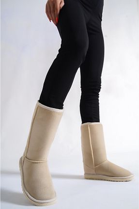 بوت / نیم بوت بژ زنانه چرم مصنوعی MEVESE - کد 657621756