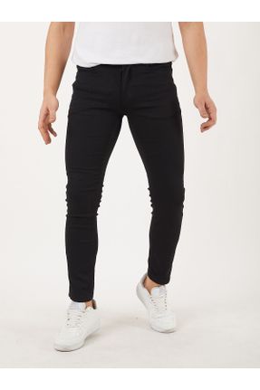 شلوار جین مشکی مردانه پاچه تنگ لیکرا پوشاک ورزشی کد 101213584