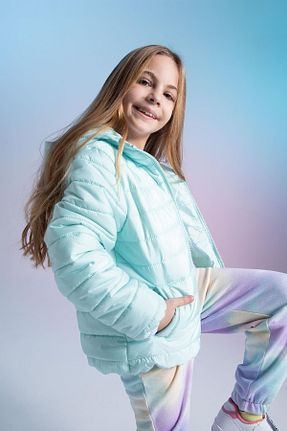 کاپشن فیروزه ای بچه گانه رگولار Defacto - کد 225332718