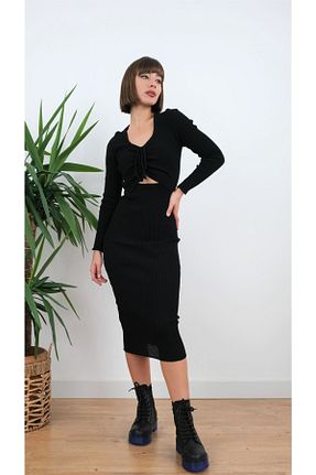لباس مشکی زنانه بافتنی Miapiashop - کد 388938224