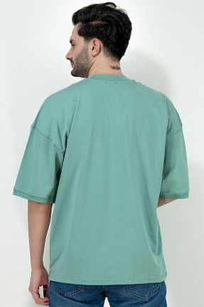 تیشرت سبز مردانه اورسایز VEYERN - کد 657706709